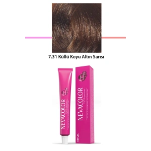 Premium 7.31 Küllü Koyu Altın Sarısı  Kalıcı Krem Saç Boyası 50 G Tüp (74)