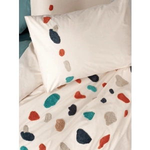 Puff Nakışlı Ranforce Çift Kişilik Nev Takımı Gaja Mint