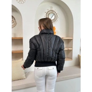 Puffer kısa mont siyah st25534