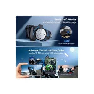 Q28 Motosiklet Kask Bluetooth Kulaklık 1080p Kamera Interkom Kulaklık Su Geçirmez Intercom