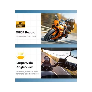 Q29 Motosiklet Kask Bluetooth Kulaklık Eşleşmeli 1080p Kamera Geniş Açı Su Geçirmez Intercom