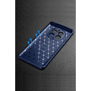 Realme 12 Pro Plus Kılıf Auto Fus Karbon Kapak - Lacivert