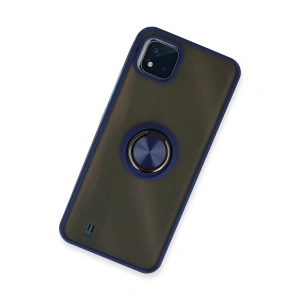 Realme C11 2021 Kılıf Montreal Yüzüklü  Kapak - Lacivert