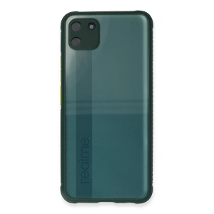 Realme C11 Kılıf Miami Şeffaf  - Koyu Yeşil