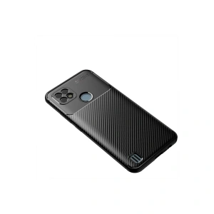 Realme C21 Kılıf Auto Fus Karbon Kapak - Siyah