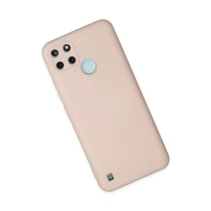 Realme C25y Kılıf Nano İçi Kadife  - Pudra