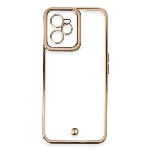 Realme C35 Kılıf Liva Lens  - Pudra