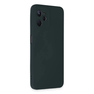 Realme C35 Kılıf Nano İçi Kadife  - Koyu Yeşil