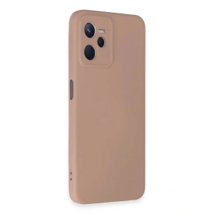 Realme C35 Kılıf Nano İçi Kadife  - Pudra