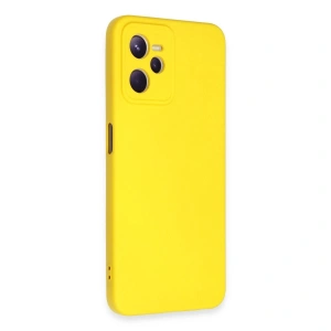 Realme C35 Kılıf Nano İçi Kadife  - Sarı