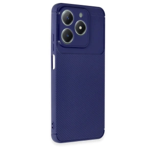 Realme C61 Kılıf Auto Fus Karbon Kapak - Lacivert