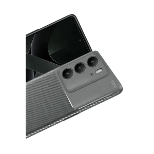 Realme C75 4g Auto Fus Karbon Kapak - Gri