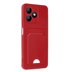 Realme Note 50 4g Kılıf Kelvin Kartvizitli  - Kırmızı