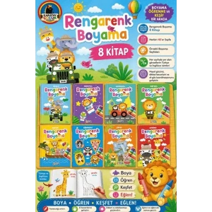 Rengarenk Boyama (8 Kitap)