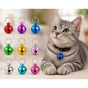 Renkli Metal Kedi ve Köpek Tasma Çanı – Tasma Aksesuarı 1 Adet