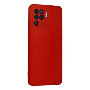 Reno 5 Lite Kılıf Nano İçi Kadife  - Kırmızı