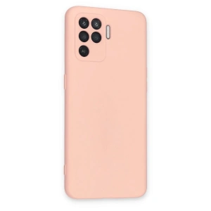 Reno 5 Lite Kılıf Nano İçi Kadife  - Pudra