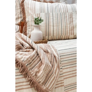 Şaheser Home Collection Yatak Örtüsü Çift Kişilik Müslin Lia Kiremit
