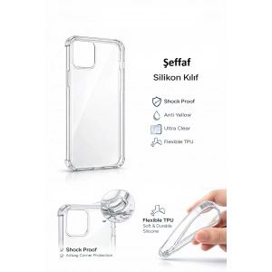 Samsung Galaxy A14 Uyumlu Şeffaf Silikon Telefon Kılıfı Esnek Darbe Koruyucu (74)