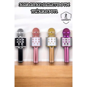 Şarjlı ve Uzun Pil Ömürlü Karaoke Mikrofon USB Bellek Destekli, Profesyonel Ses