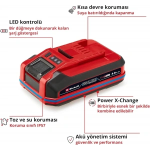 Sealed Li-on Akü 18 Volt 4,0 Ah Plus