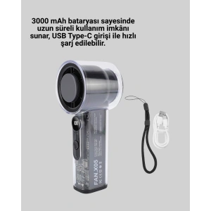Sessiz Çalışan Taşınabilir Fan | USB Şarjlı ve Kompakt Tasarım