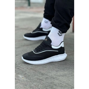 Siyah Beyaz Triko Erkek Spor Ayakkabı