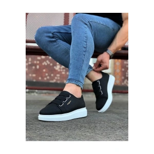 Siyah Kalın Taban Casual Erkek Ayakkabı