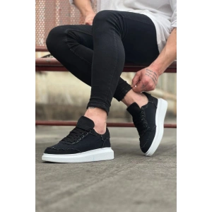 Siyah Kot Kumaş Erkek Casual Ayakkabı