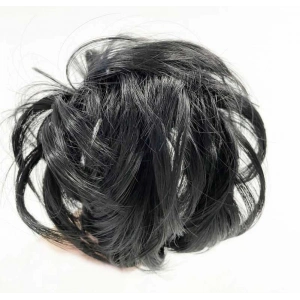 Siyah Renk Düz Model Hazır Telli Saç Şeklinde Peruk Postiş Toka (74)