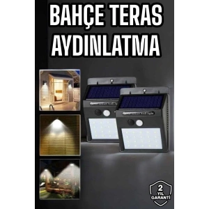 Solar Lamba Giriş, Bahçe Yol Avlu Hareket Sensörlü Led Parlak Gece Su Geçirmez