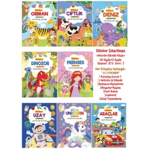 Sticker Çıkartmalı Aktivite Kitabı (8 Seri)