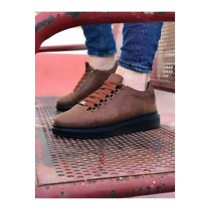 Taba Kömür Düz Erkek Casual Ayakkabı