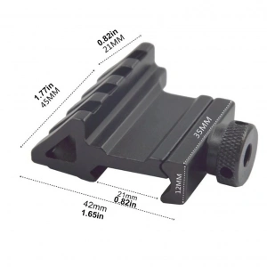 Taktik 45 derece açı ofset yan adaptörü RTS 20mm Picatinny ray (  )
