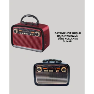 Taşınabilir Bluetooth Hoparlör – Modern Teknoloji ile Nostaljik Radyo Deneyimi, FM/AM Fonksiyonu