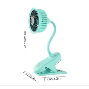 Taşınabilir Mini Klips Bebek Arabası Fanı, Fan Elektrikli Soğutma Ha Sirkülatöründe 360 Derece Dönebilen Klips