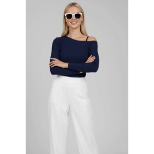 Tek Omuz İpli Bluz Lacivert
