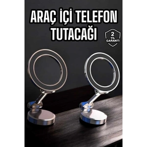 Telefon Tutucu Tüm Arabalara Uyumlu Araç İçi Katlanabilir Manyetik Tasarım