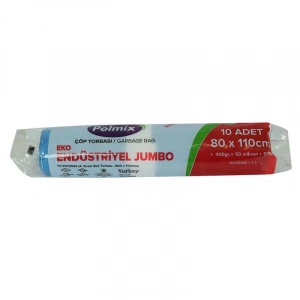Torbası Jumbo Boy 80x110Cm 400Gr 50Mikron 90Lt Mi Rulo 10 Adet