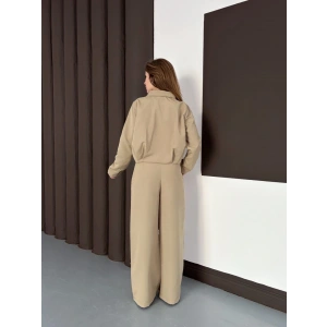 Trenç takım alt üst haki ons