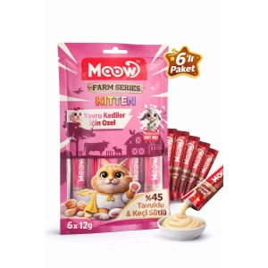 Tuklu ve Keçi Sütlü Yru Kedi a Ödül sı 6 x 12 gr