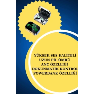 TWS Bluetooth Kulaklık ve Akıllı Saat Uyku Takibi Nabız Ölçer Uzun Pil Ömrü