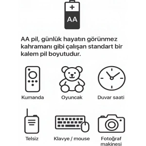 Type-c Şarjlı 2800mwh 1.5v Şarj Edilebilir 2’li Aa5 Kalın Pil - Lityum Iyon Batarya