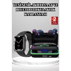 Ucuz ve Kaliteli Kulaklıklı Saat Seti Bluetooth Bağlantılı Akıllı Saat ve Kulaklık