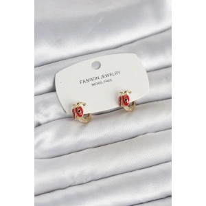 Uğur Böceği Model Gold Renk Pirinç Çocuk Küpe