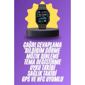 Ultra 3 Kordonlu Amoled Ekran Akıllı Saat Çok Fonksiyonlu Uyku ve Sağlık Takibi