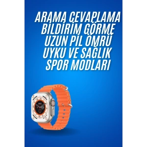 Ultra Akıllı Saat 49 Mm Çift Kordonlu Arama Cevaplama Bluetooth Bağlantılı