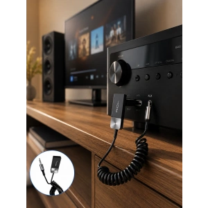 USB AUX Bluetooth Adaptörü Kablosuz Ses Aktarım Cihazı