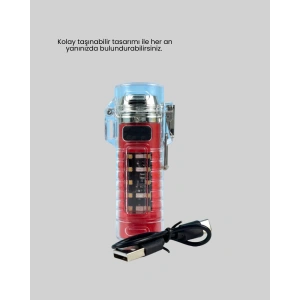USB Şarjlı Suya Dayanıklı Elektrikli Çakmak