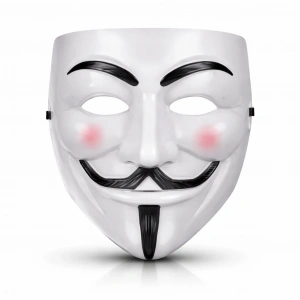 V Mask Premium Vendetta Beyaz Maske (Guy Fawkes Stil)